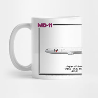 McDonnell Douglas MD-11 - Japan Airlines "J Bird - White Stork" (Art Print) Mug